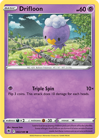 Drifloon  63/189 Pokémon TCG Astral Radiance