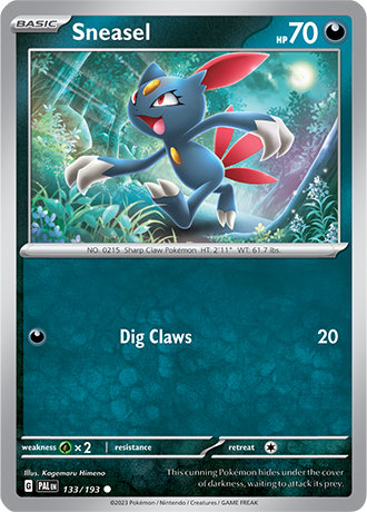 Sneasel [Reverse Holo]  133/193 Pokémon TCG Paldea Evolved