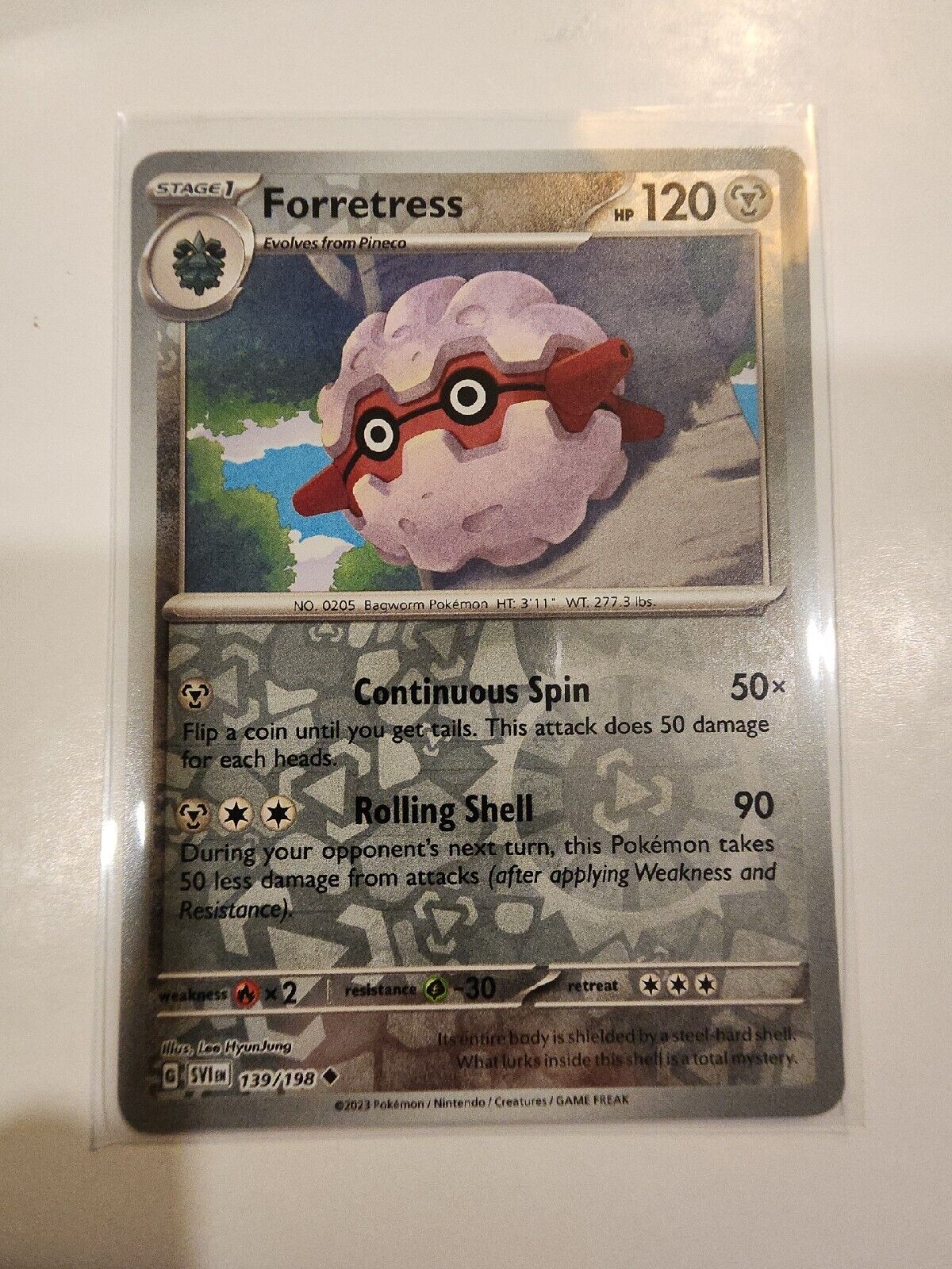 Forretress [Reverse Holo] 139/198 Pokémon TGC Scarlet & Violet