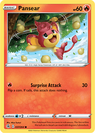 Pansear  37/264 Pokémon TCG Fusion Strike