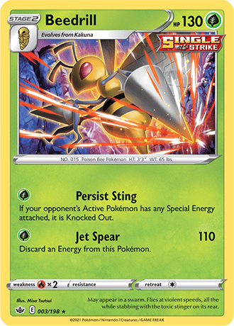 Beedrill  3/203 Pokémon TCG Chilling Reign