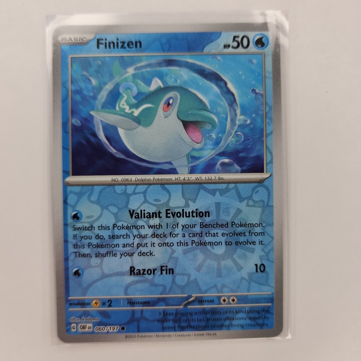 Finizen [Reverse Holo] 60/197 Pokémon TGC Obsidian Flames