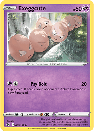 Exeggcute  57/159 Pokémon TCG Crown Zenith