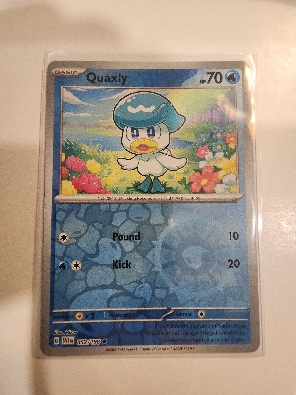 Quaxly [Reverse Holo] 52/198 Pokémon TGC Scarlet & Violet