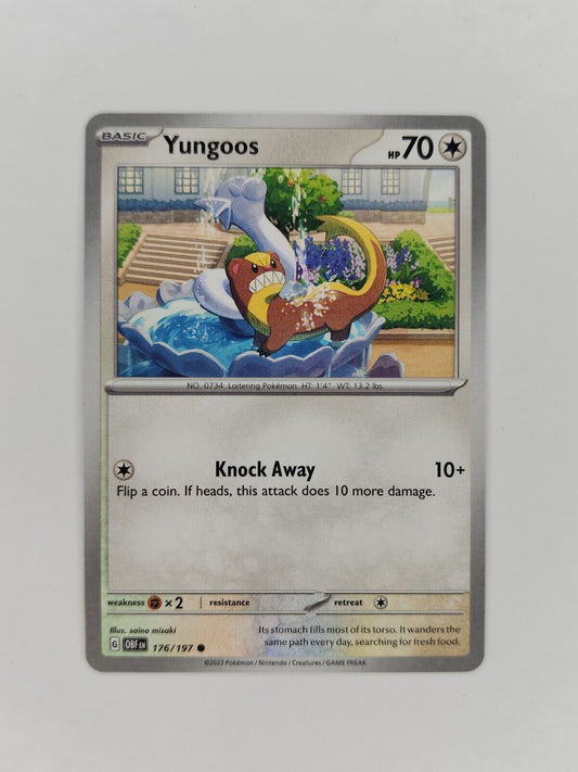 Yungoos 176/197 Pokémon TGC Obsidian Flames