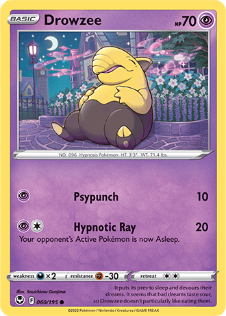 Drowzee  60/195 Pokémon TCG Silver Tempest