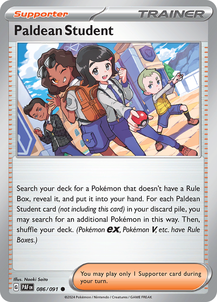 Paldean Student  86/91 Pokémon TCG Paldean Fates