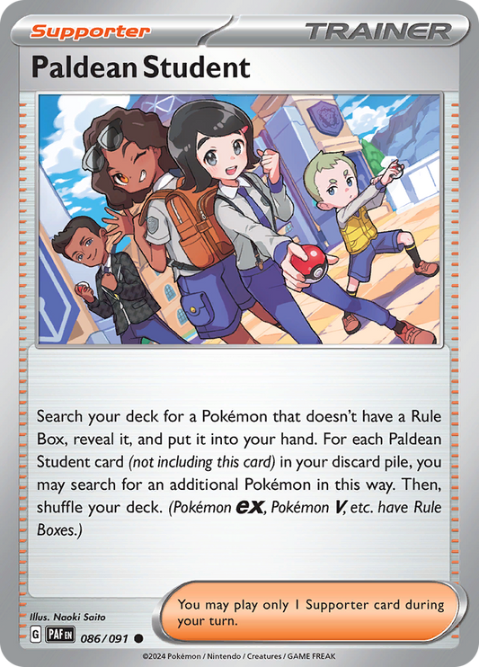 Paldean Student  86/91 Pokémon TCG Paldean Fates