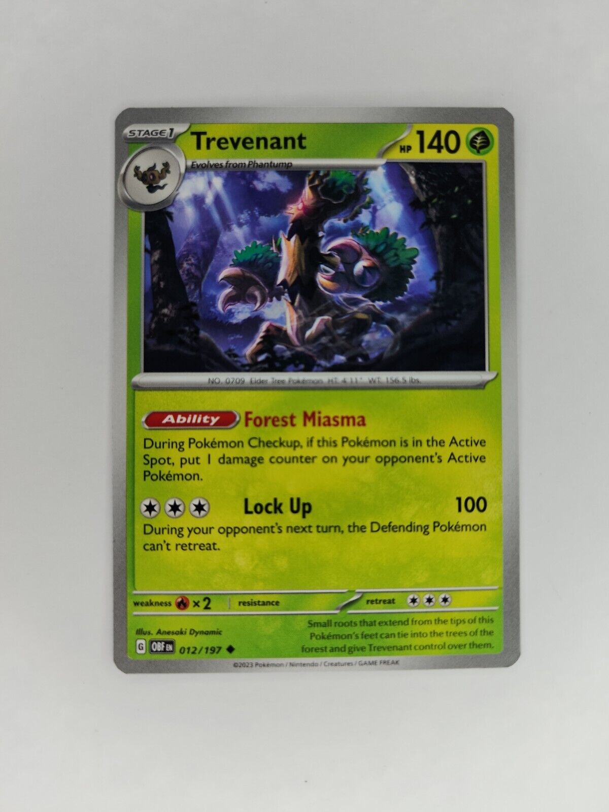 Trevenant 12/197 Pokémon TGC Obsidian Flames