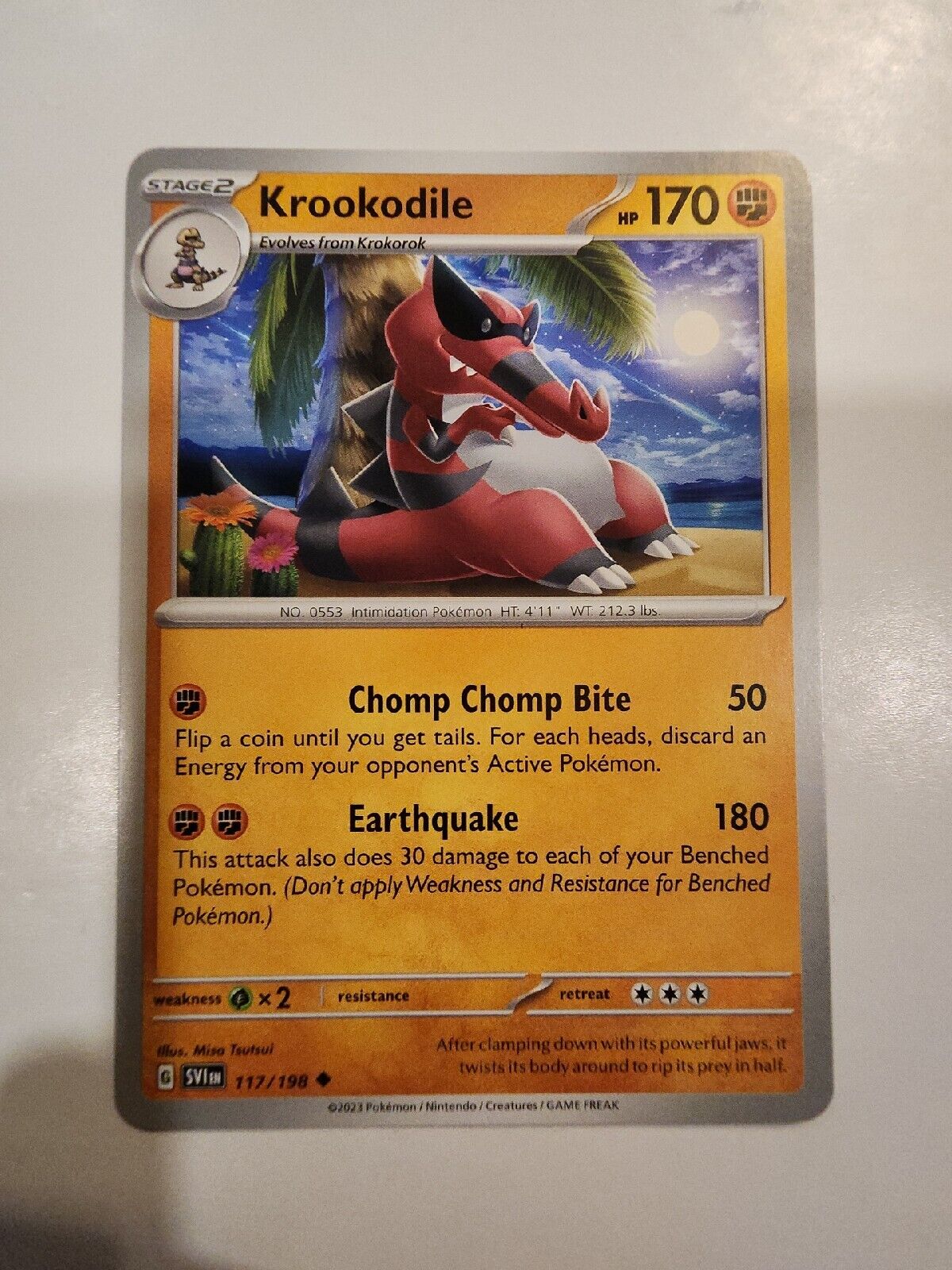 Krookodile 117/198 Pokémon TGC Scarlet & Violet