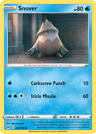 Snover  42/196 Pokémon TCG Lost Origin