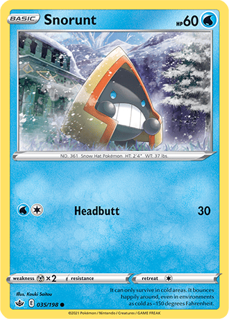 Snorunt [Reverse Holo]  35/203 Pokémon TCG Chilling Reign