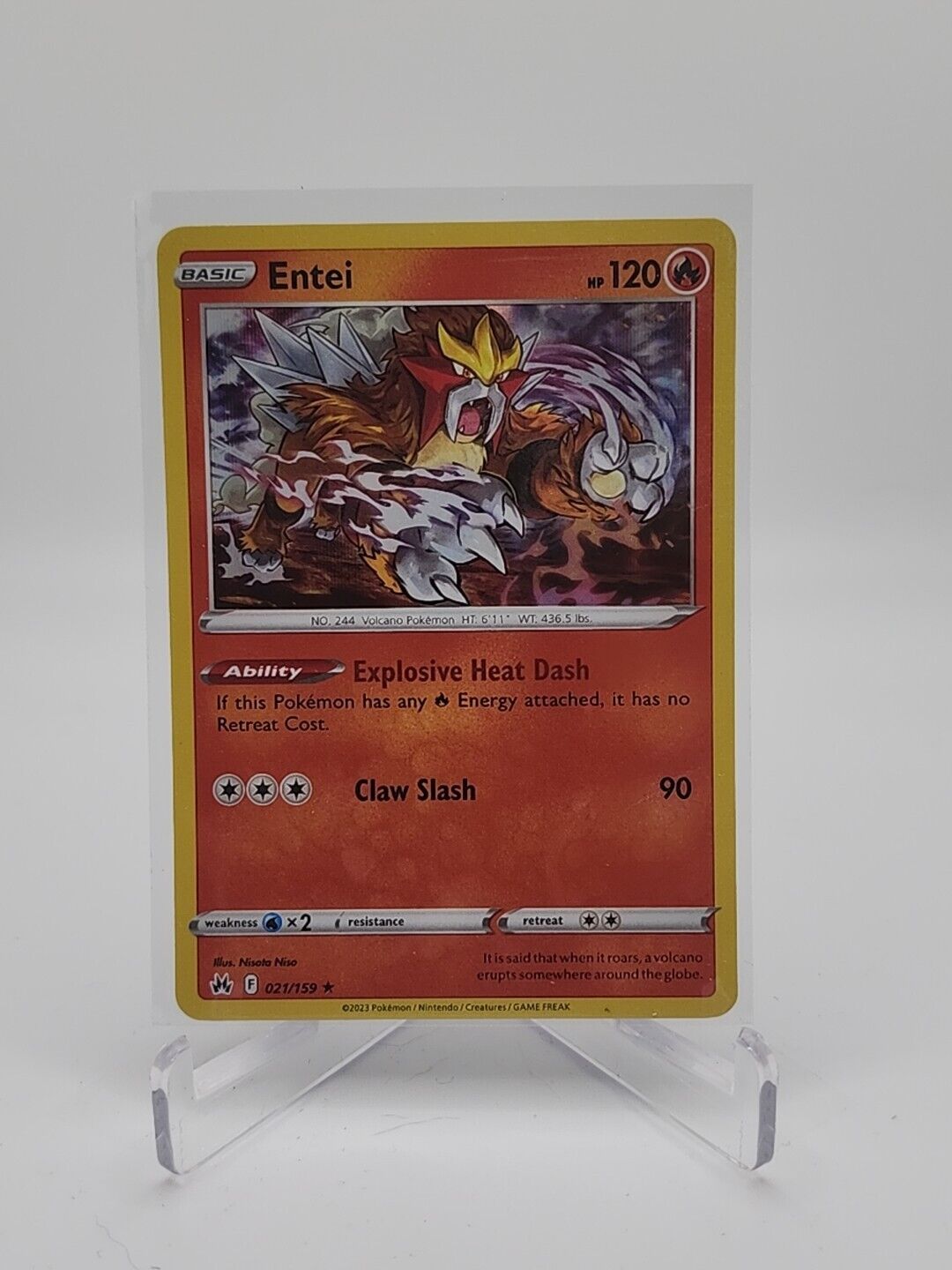 Entei [Holo] 21/159 Pokémon TGC Crown Zenith