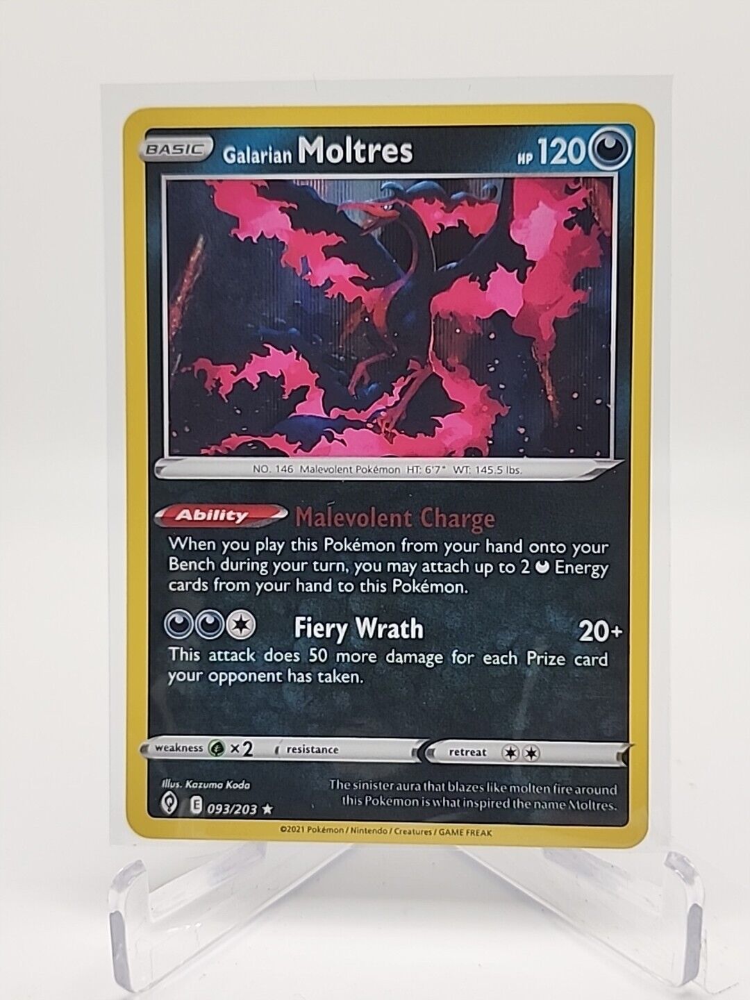 Galarian Moltres [Holo]  93/203 Pokémon TCG Evolving Skies