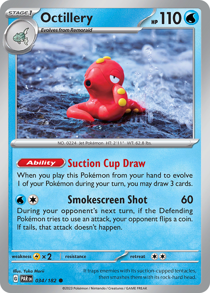 Octillery  34/182 Pokémon TCG Paradox Rift