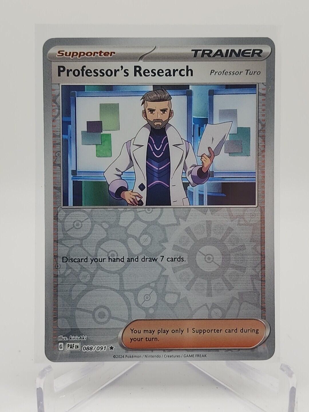 Professor's Research [Reverse Holo]  88/91 Pokémon TCG Paldean Fates