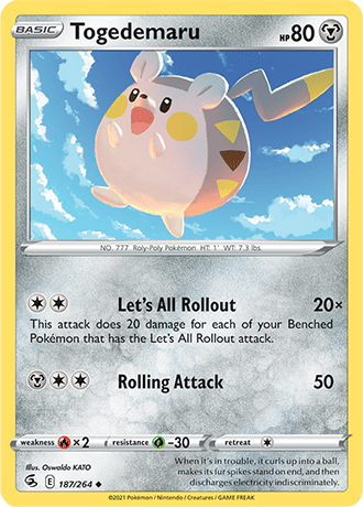 Togedemaru  187/264 Pokémon TCG Fusion Strike