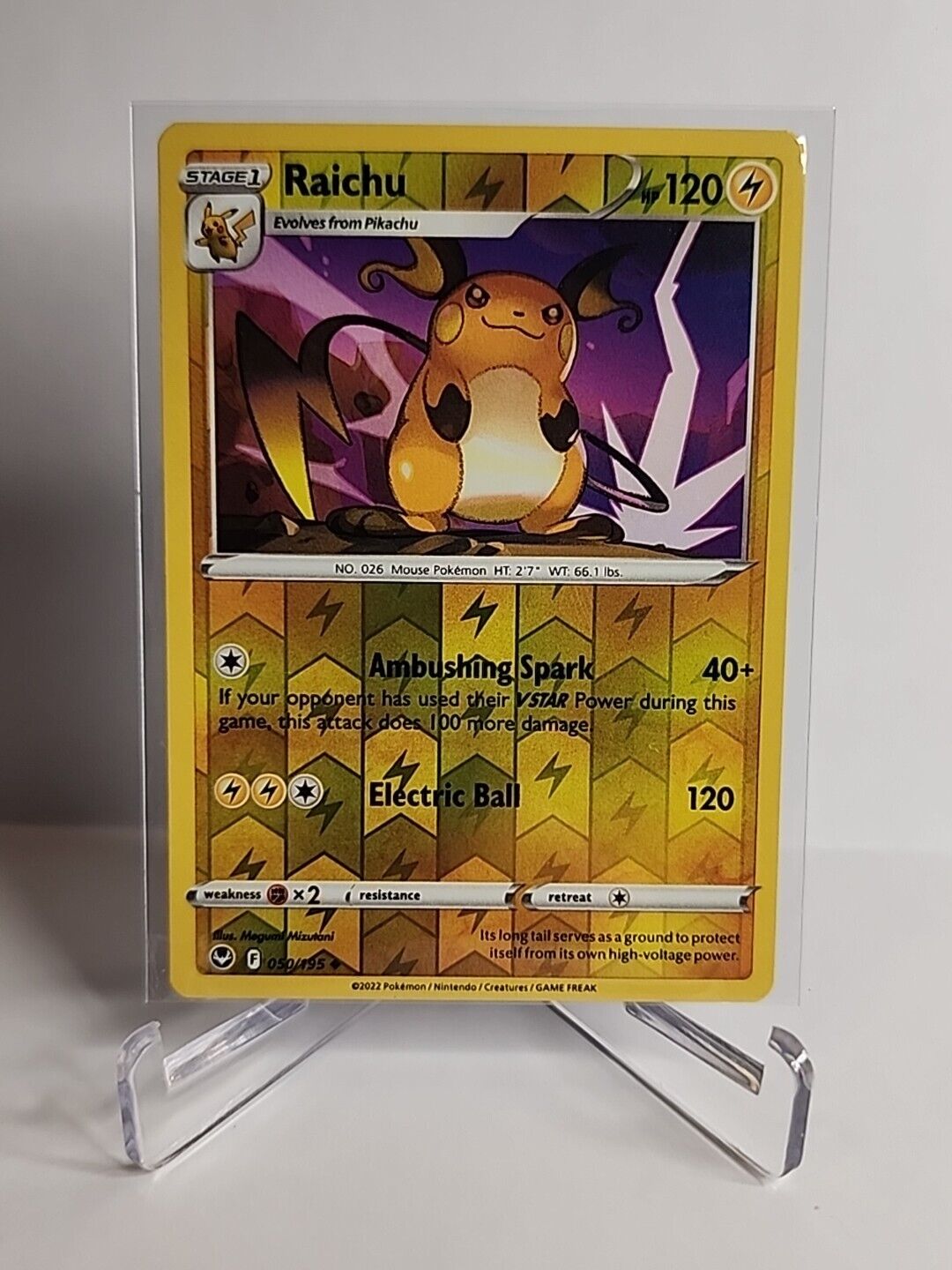 Raichu [Reverse Holo] 50/195 Pokémon Cards Silver Tempest