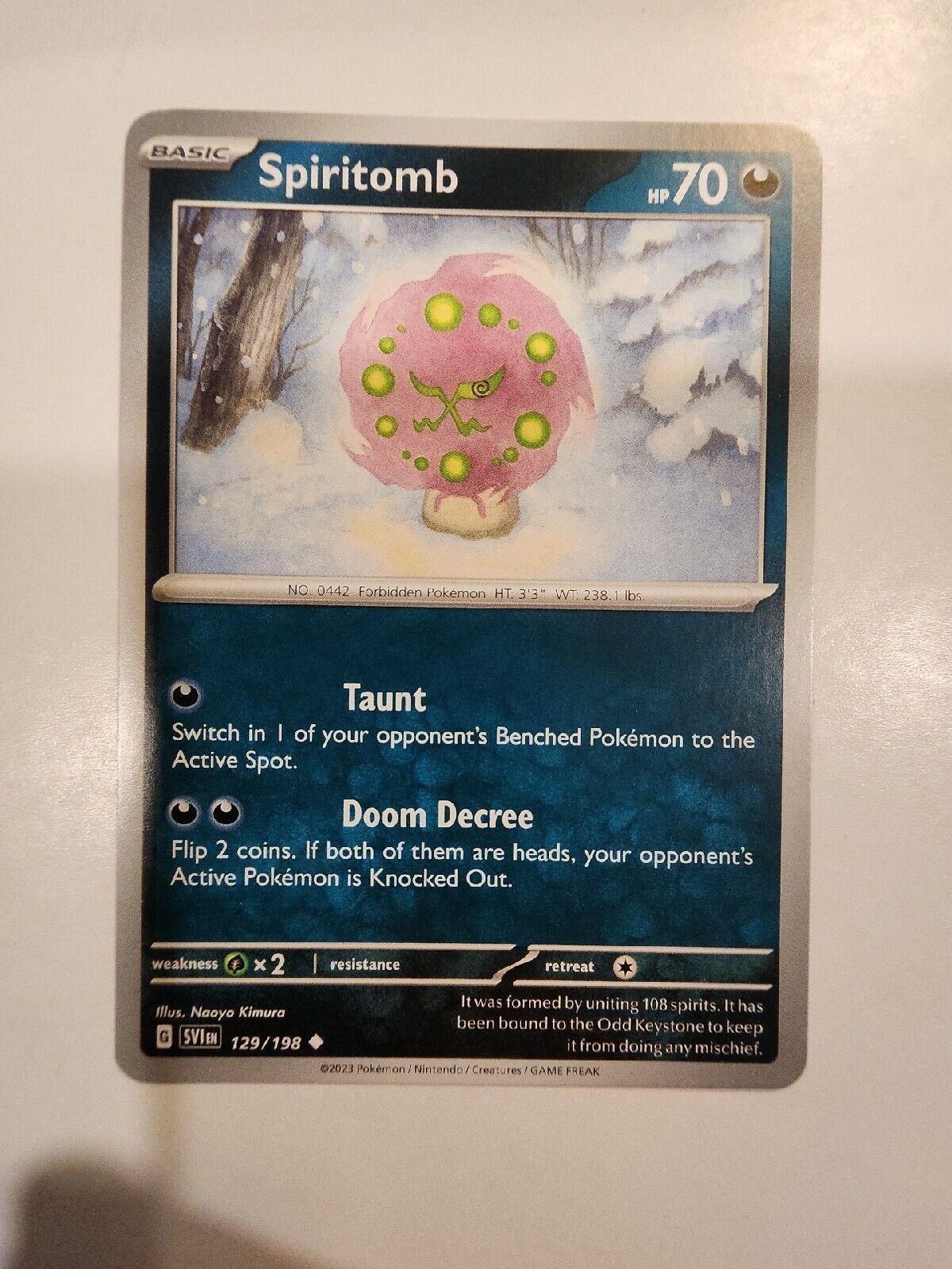 Spiritomb 129/198 Pokémon TGC Scarlet & Violet