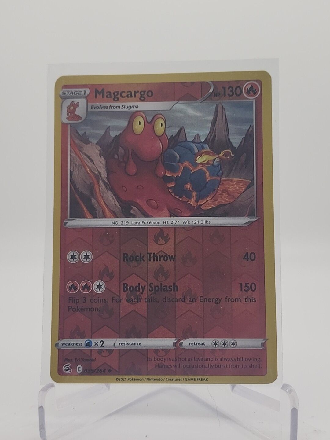 Magcargo [Reverse Holo] 35/264 Pokémon TGC Fusion Strike