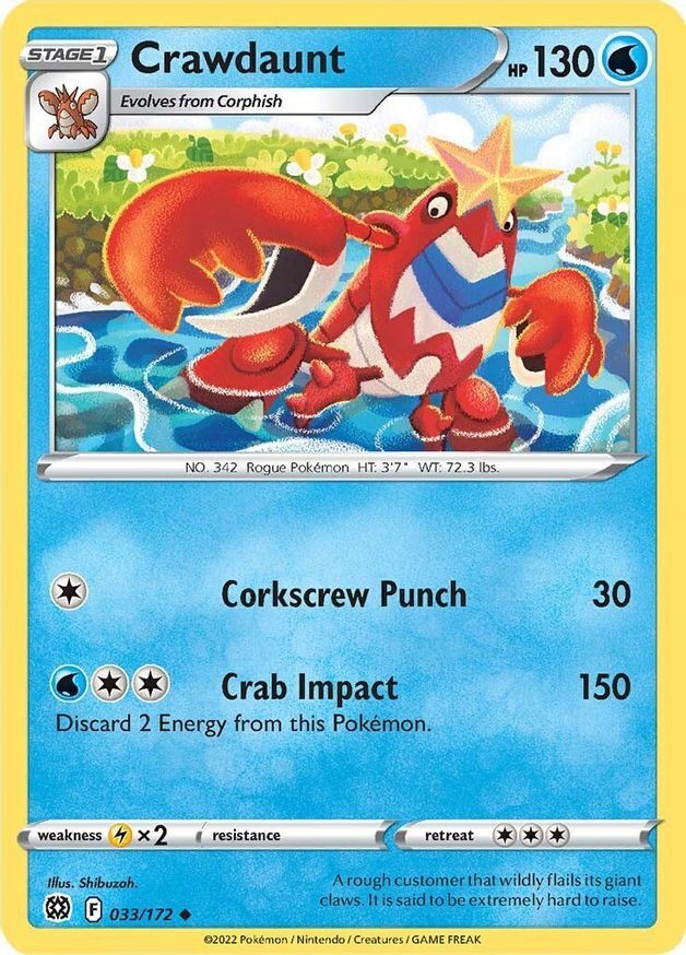 Crawdaunt  33/172 Pokémon TCG Brilliant Stars