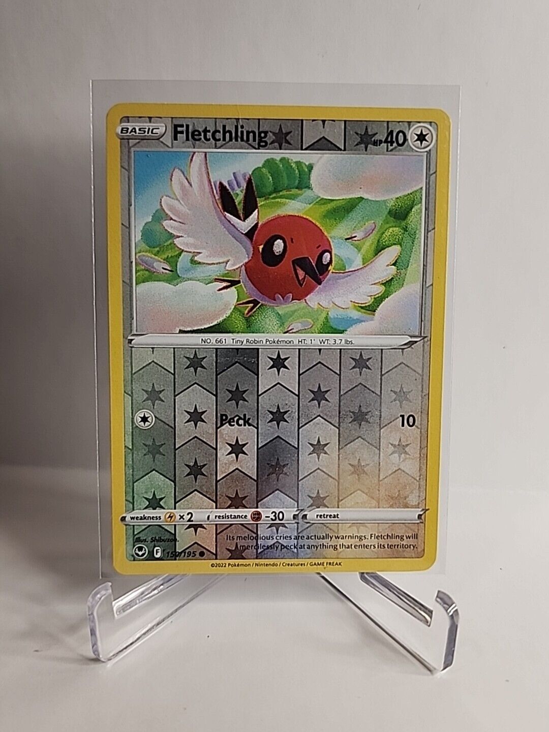 Fletchling [Reverse Holo] 150/195 Pokémon Cards Silver Tempest