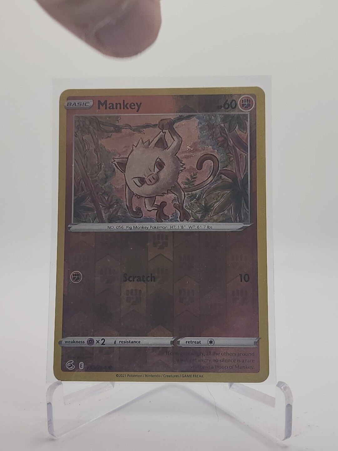 Mankey [Reverse Holo] 133/264 Pokémon TGC Fusion Strike