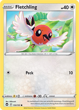 Fletchling  150/195 Pokémon TCG Silver Tempest