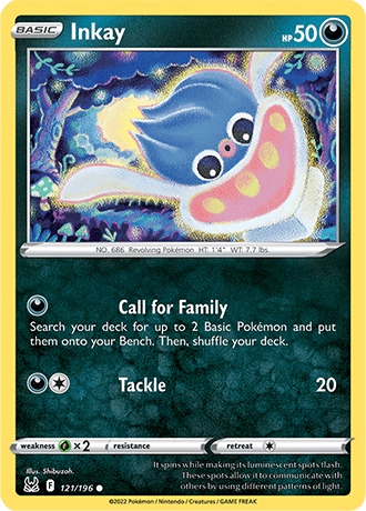 Inkay  121/196 Pokémon TCG Lost Origin