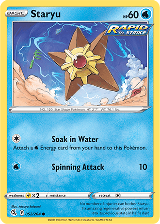 Staryu  52/264 Pokémon TCG Fusion Strike