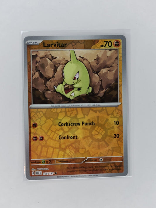 Larvitar [Reverse Holo] 105/197 Pokémon TGC Obsidian Flames