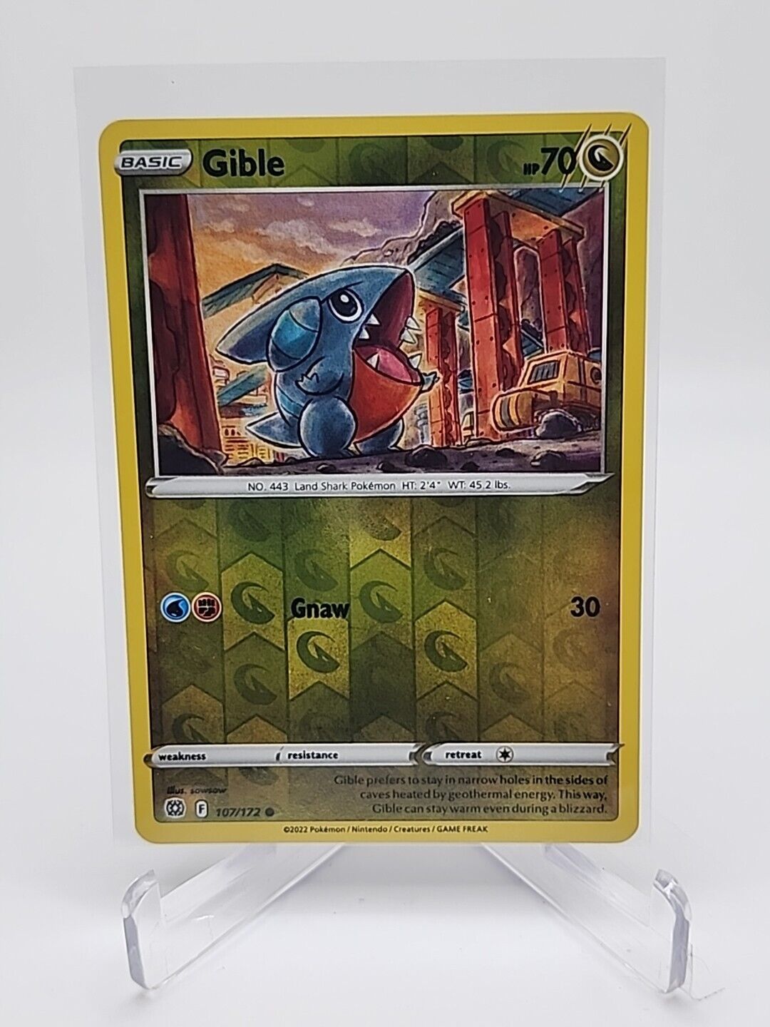 Gible [Reverse Holo]  107/172 Pokémon TCG Brilliant Stars