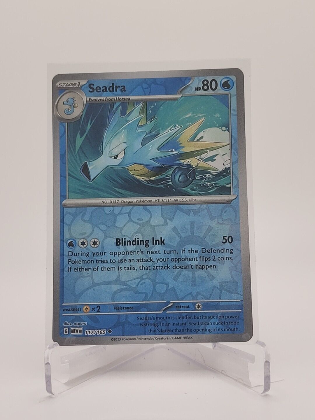 117/165 Seadra [Reverse Holo]  Pokémon TGC Scarlet & Violet - 151