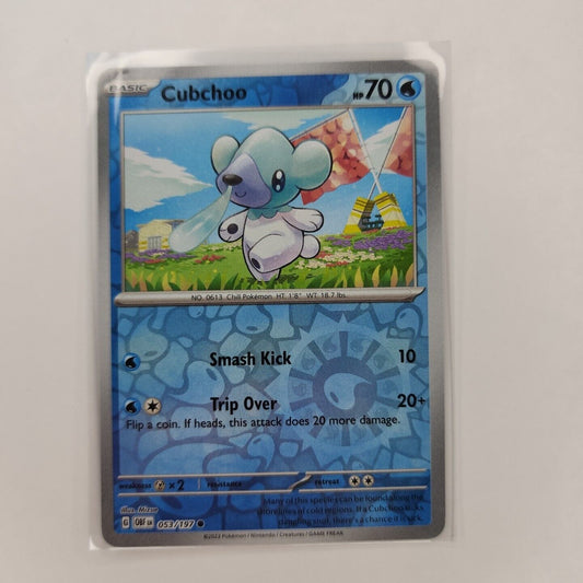 Cubchoo [Reverse Holo] 53/197 Pokémon TGC Obsidian Flames