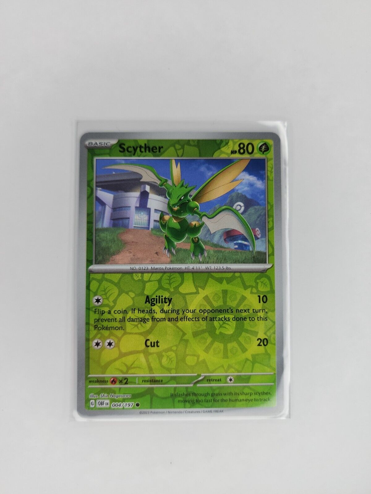 Scyther [Reverse Holo] 4/197 Pokémon TGC Obsidian Flames