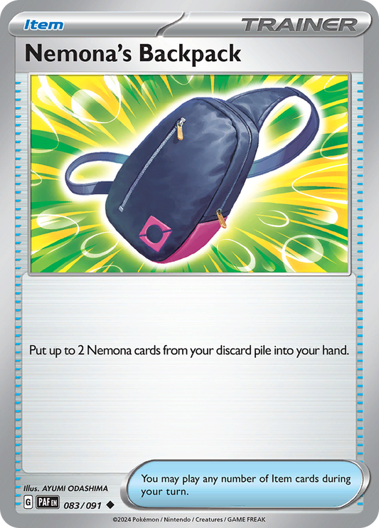 Nemona's Backpack  83/91 Pokémon TCG Paldean Fates