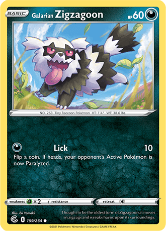 Galarian Zigzagoon  159/264 Pokémon TCG Fusion Strike