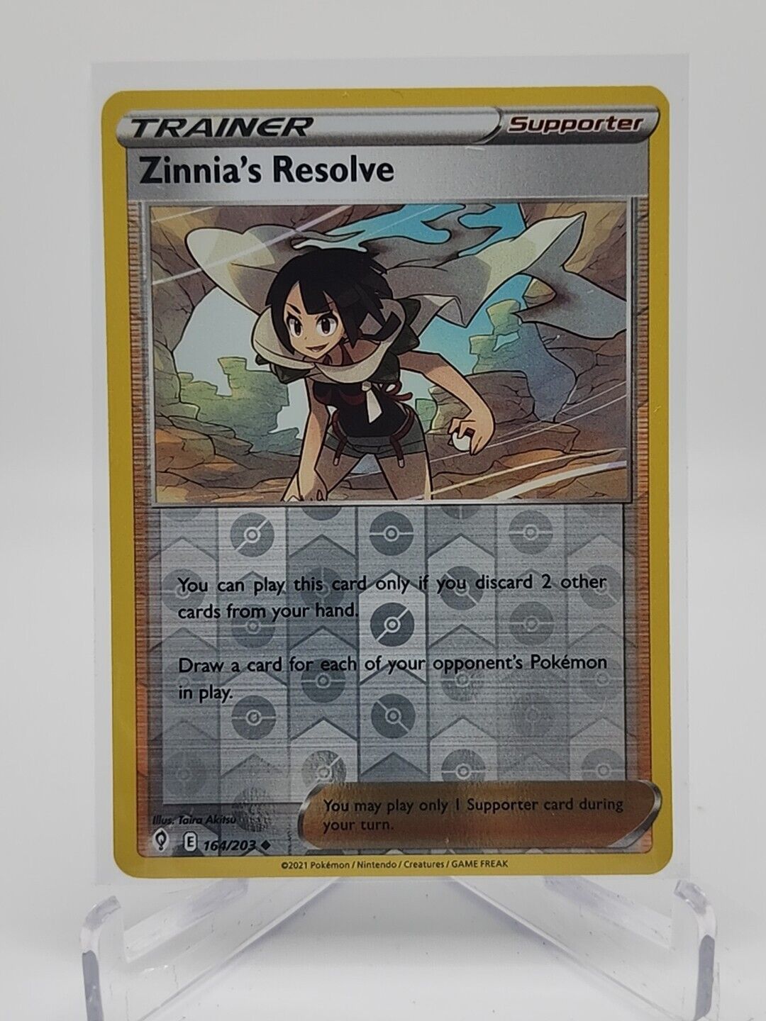 Zinnia's Resolve [Reverse Holo]  164/203 Pokémon TCG Evolving Skies