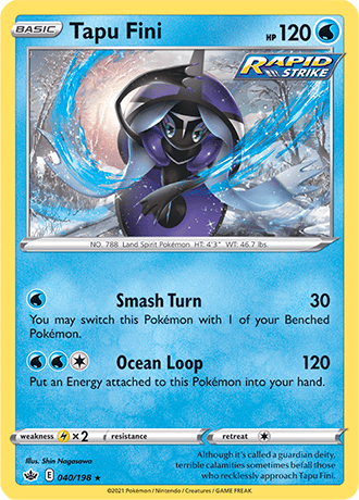 Tapu Fini  40/203 Pokémon TCG Chilling Reign