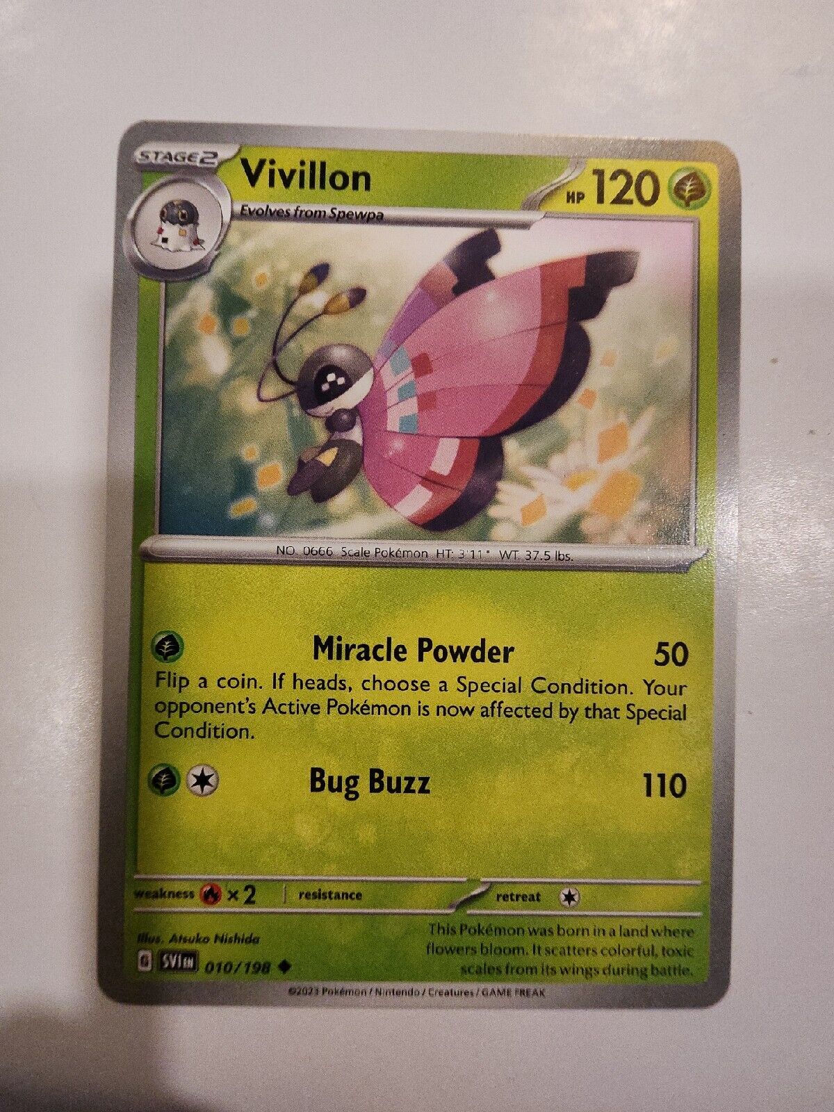 Vivillon 10/198 Pokémon TGC Scarlet & Violet