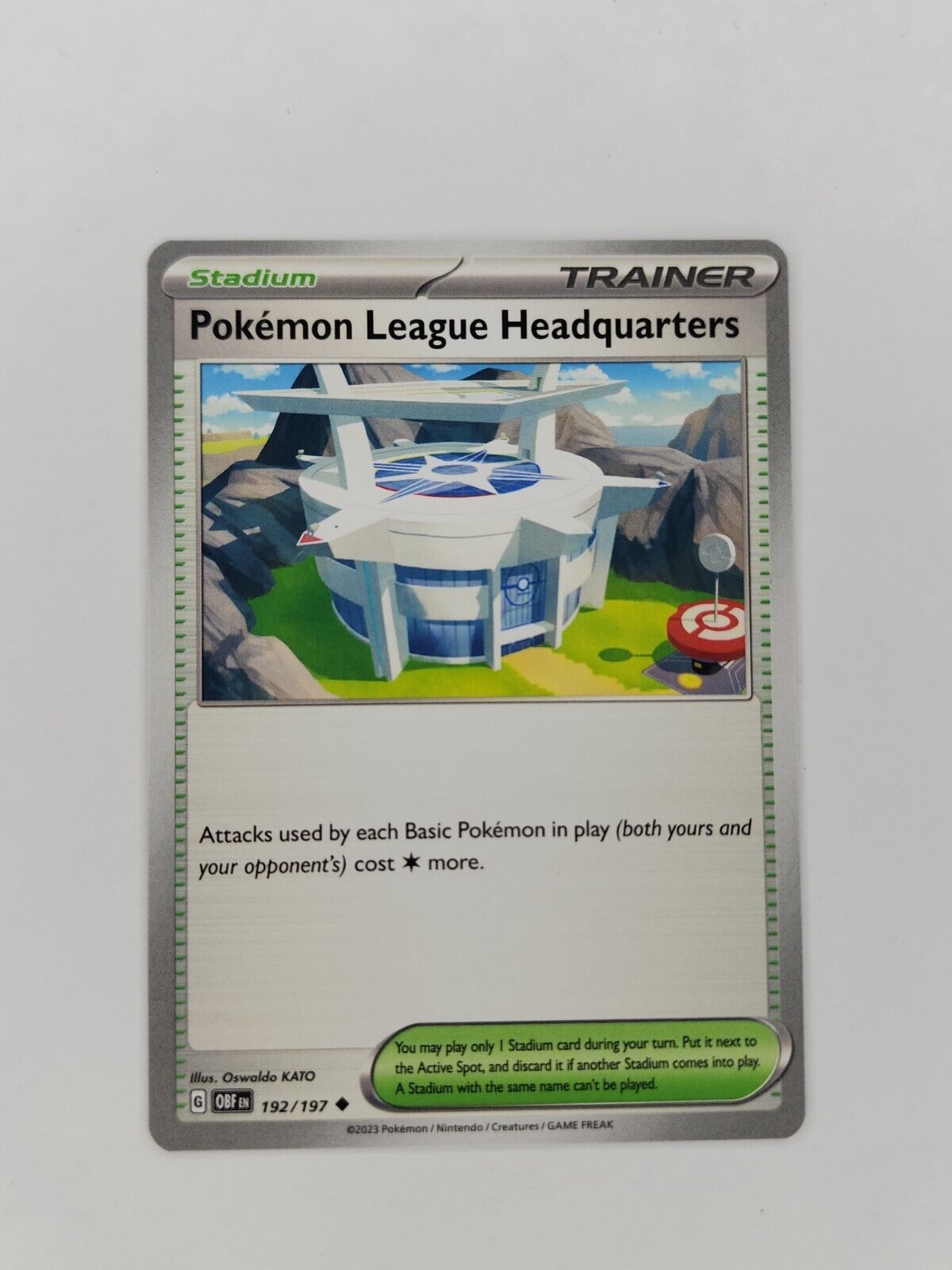 Pokemon League Headquarters 192/197 Pokémon TGC Obsidian Flames