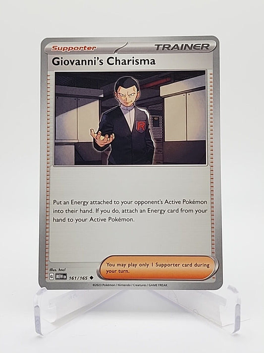 161/165 Giovanni's Charisma  Pokémon TGC Scarlet & Violet - 151