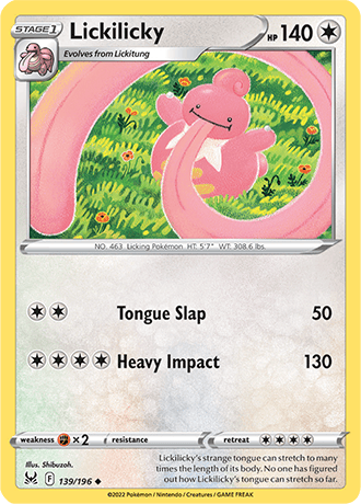 Lickilicky  139/196 Pokémon TCG Lost Origin