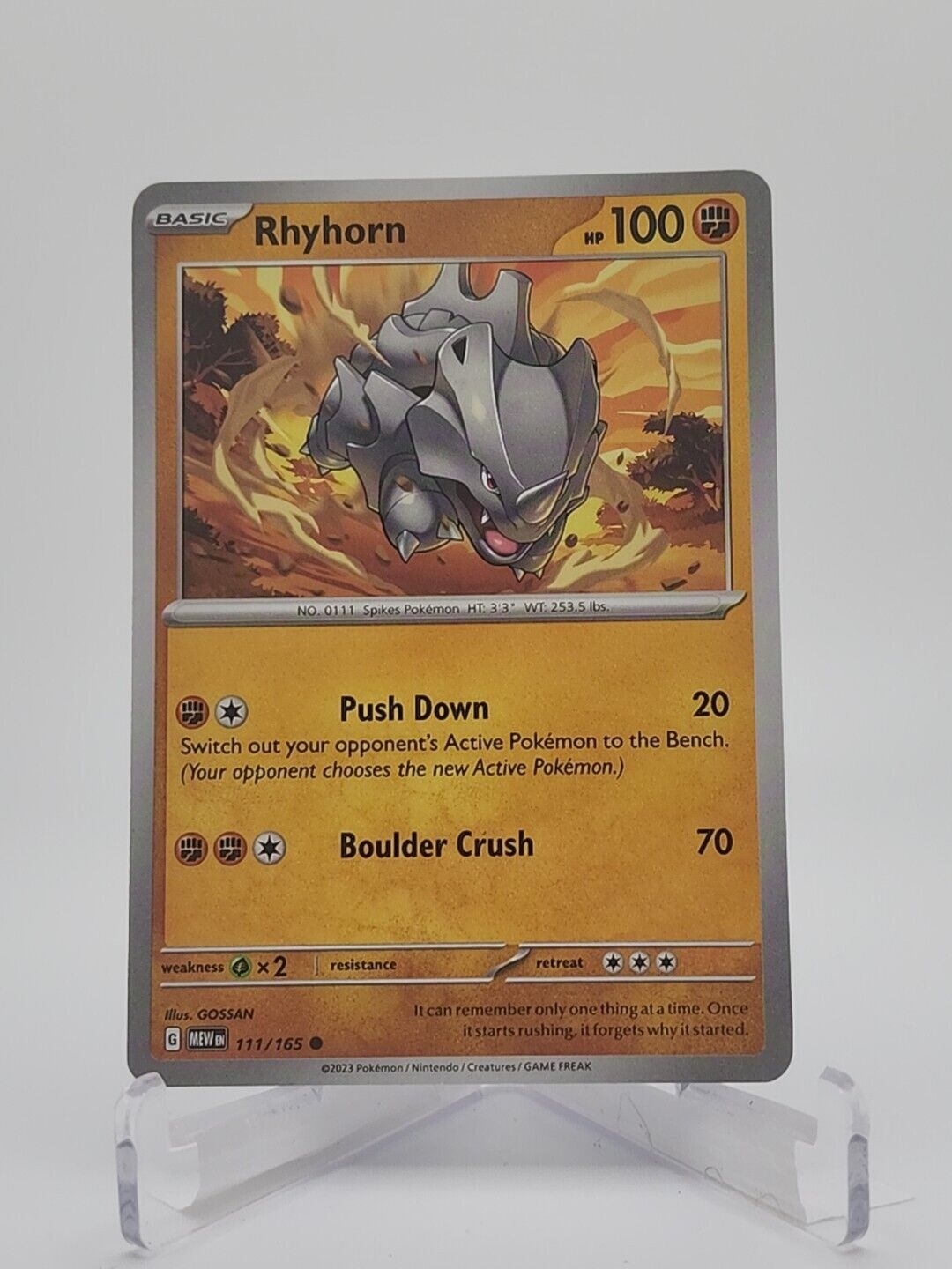 111/165 Rhyhorn  Pokémon TGC Scarlet & Violet - 151