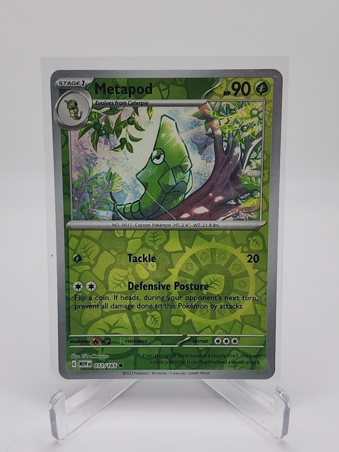 11/165 Metapod [Reverse Holo] Pokémon TCG Scarlet & Violet - 151