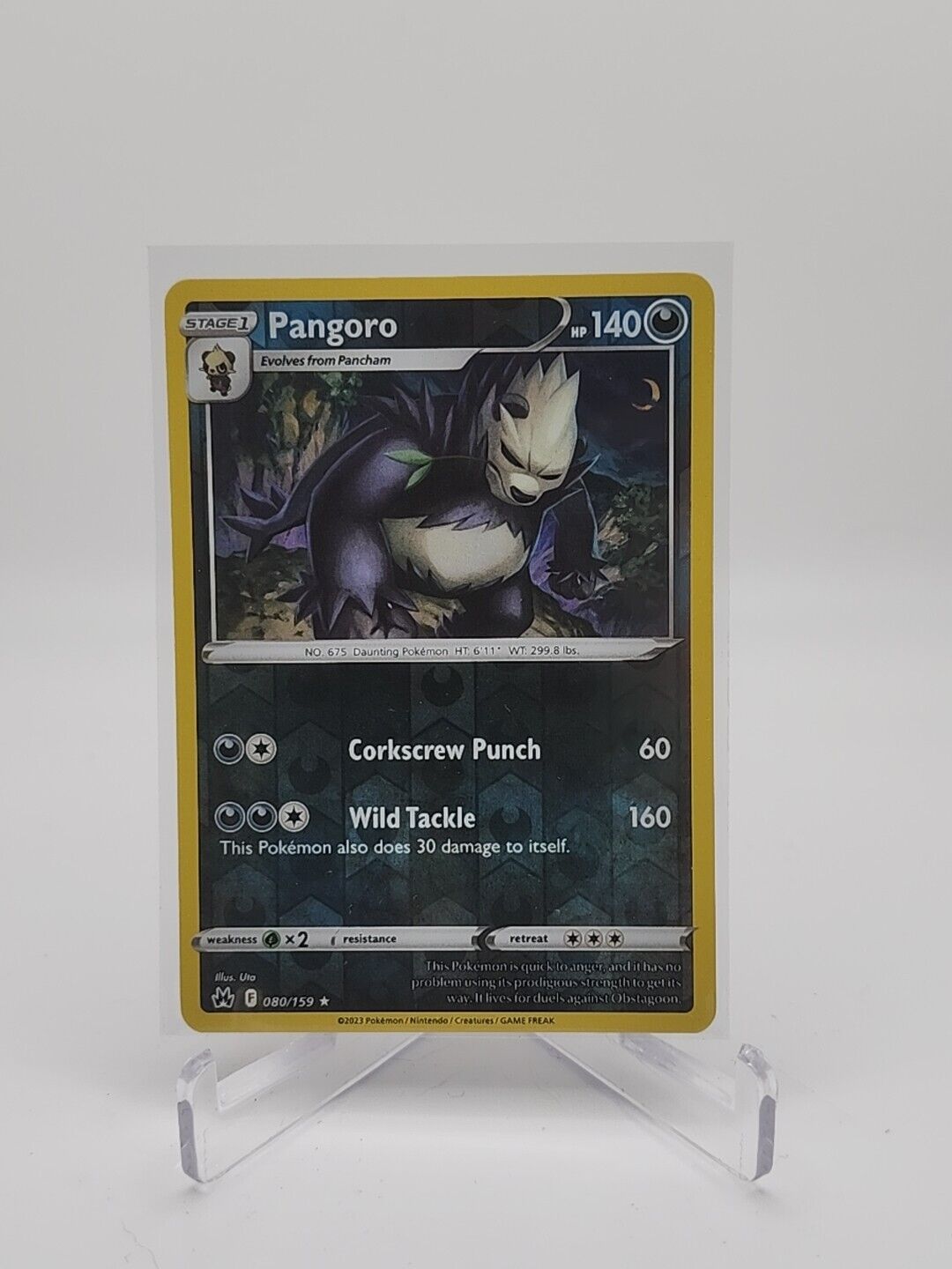 Pangoro [Reverse Holo] 80/159 Pokémon TGC Crown Zenith