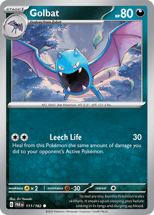 Golbat  111/182 Pokémon TCG Paradox Rift