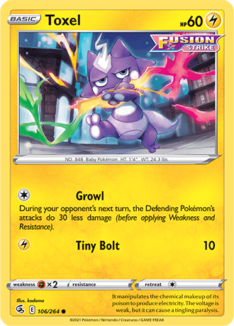 Toxel  106/264 Pokémon TCG Fusion Strike