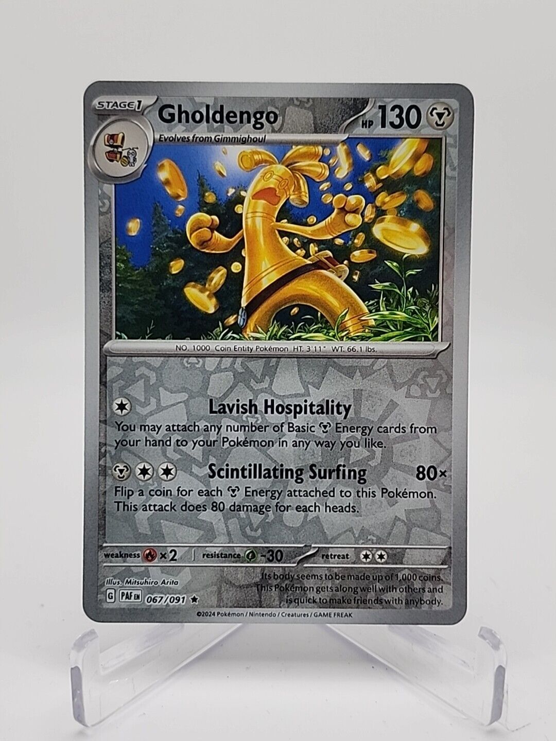 Gholdengo [Reverse Holo]  67/91 Pokémon TCG Paldean Fates