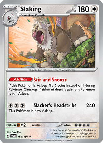 Slaking  162/193 Pokémon TCG Paldea Evolved